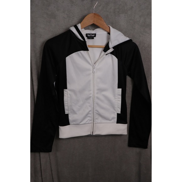 Bebe Sport XS Black and White Full Zip Tracksuit Jogging Workout - Picture 1 of 12